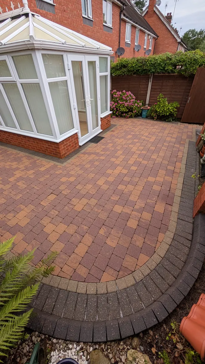 Outdoor paving after pressure washing in Ipswich
