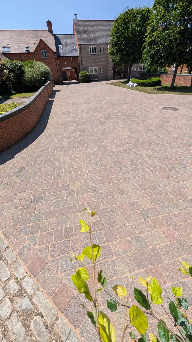 Paved surface after pressure washing in Ipswich