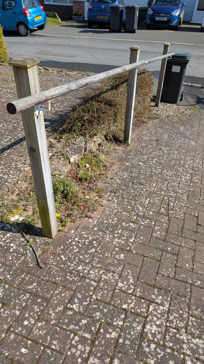 Patio before pressure washing in Ipswich